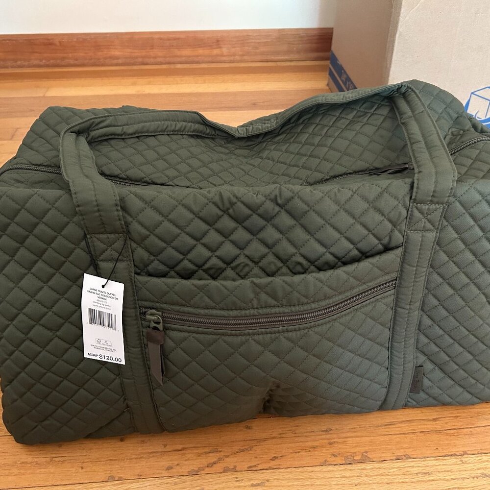 Vera Bradley Large Travel Duffel Bag - Climbing Ivy Green - NWT